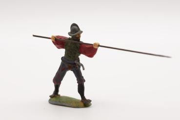 Landsknecht in position Spanish helmet